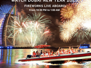 New Year's Eve Fireworks Show at Love Boats Cruise in Dubai Boat Tours and Cruises