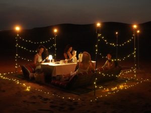 Private Dinner in the desert with optional Buggy Experience Desert safaris