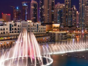 The Dubai Fountain Lake Ride Burj Khalifa