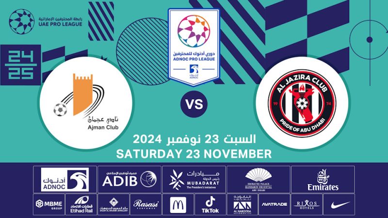 Al Jazira FC vs Ajman FC – Sports Events