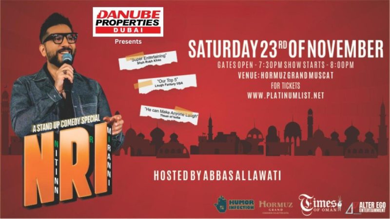 Danube Properties Dubai Presents NRI – A Stand Up Comedy Special By Nitinn R Miranni – Comedy Events