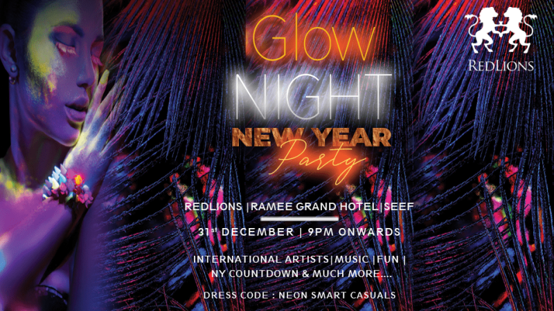 Glow Night New Year Party at Ramee Grand Hotel – New Years Eve Events