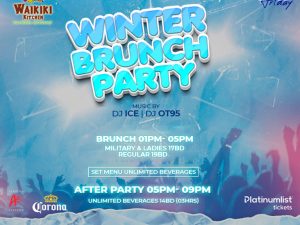 Winter Brunch Party at Waikiki Kitchen Polynesian Restaurant - Elite Crystal Hotel Brunches