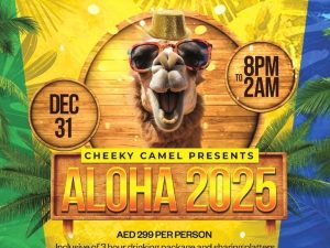 Aloha 2025 at the Cheeky Camel New Years Eve Events