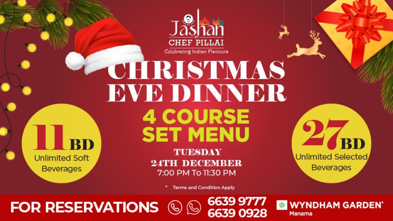 Christmas Eve Dinner at Jashan by Chef Pillai – Christmas Events