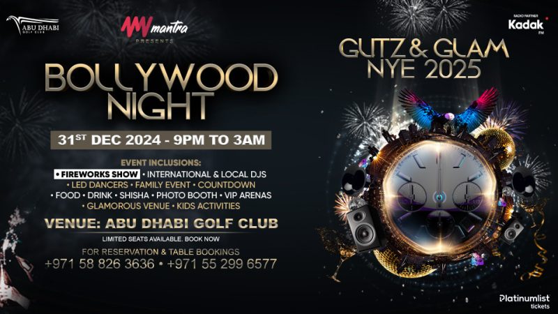 Glitz & Glam NYE 2025 in Abu Dhabi – New Years Eve Events