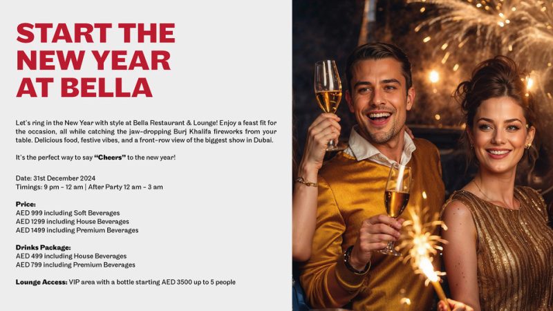 New Year’s Eve Party at Bella Restaurant in Dubai – New Years Eve Events