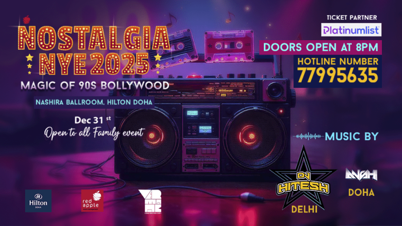 Nostalgia – 90s Red Apple Bollywood New Years – 15th Edition – Concerts