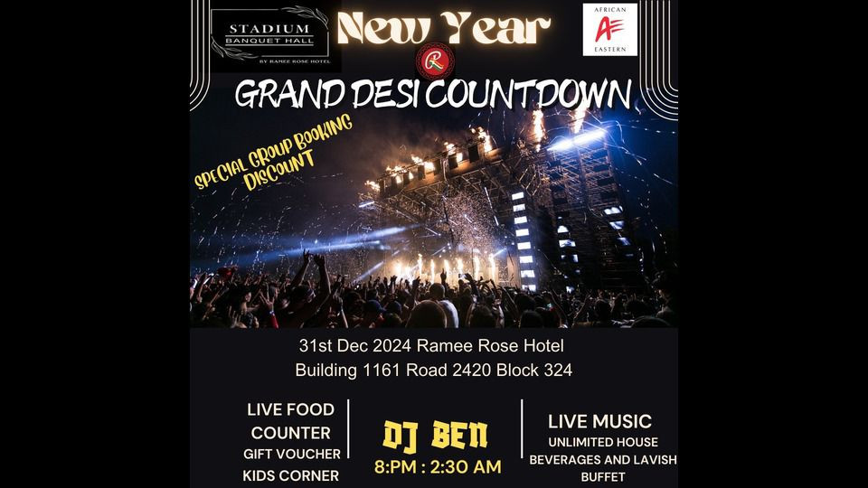 Grand Desi Countdown - New Years Eve Events