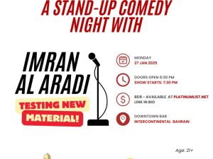 A Comedy Night with Imran Al Aradi At The InterContinental Hotel Bahrain Comedy Events